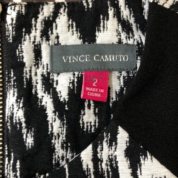 Vince Camuto Black White Modern Tribe Dress Size 2 NWT - Picture 6 of 8